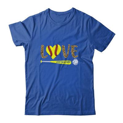 Love Softball Mom Leopard Print Lover Mother's Day T-Shirt & Tank Top | Teecentury.com