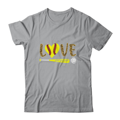 Love Softball Mom Leopard Print Lover Mother's Day T-Shirt & Tank Top | Teecentury.com