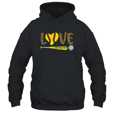 Love Softball Mom Leopard Print Lover Mother's Day T-Shirt & Tank Top | Teecentury.com