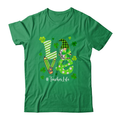 Love Teacher Life Gnome Funny St Patrick's Day Shamrock T-Shirt & Hoodie | Teecentury.com