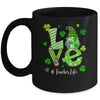 Love Teacher Life Gnome Funny St Patrick's Day Shamrock Mug Coffee Mug | Teecentury.com