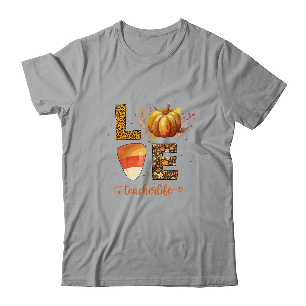 Love Teacher Life Pumpkin Halloween T-Shirt & Sweatshirt | Teecentury.com