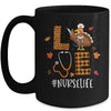 Love Turkey Stethoscope Nurse Life Thanksgiving Fall Mug Coffee Mug | Teecentury.com