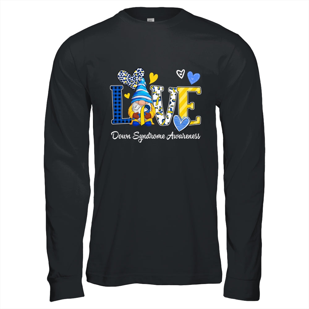 Love World Down Syndrome Day Awareness Leopard Gnome Ribbon Shirt & Hoodie | teecentury