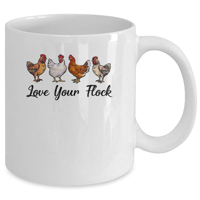 Love Your Flock Cute Chicken For Women Mug Coffee Mug | Teecentury.com