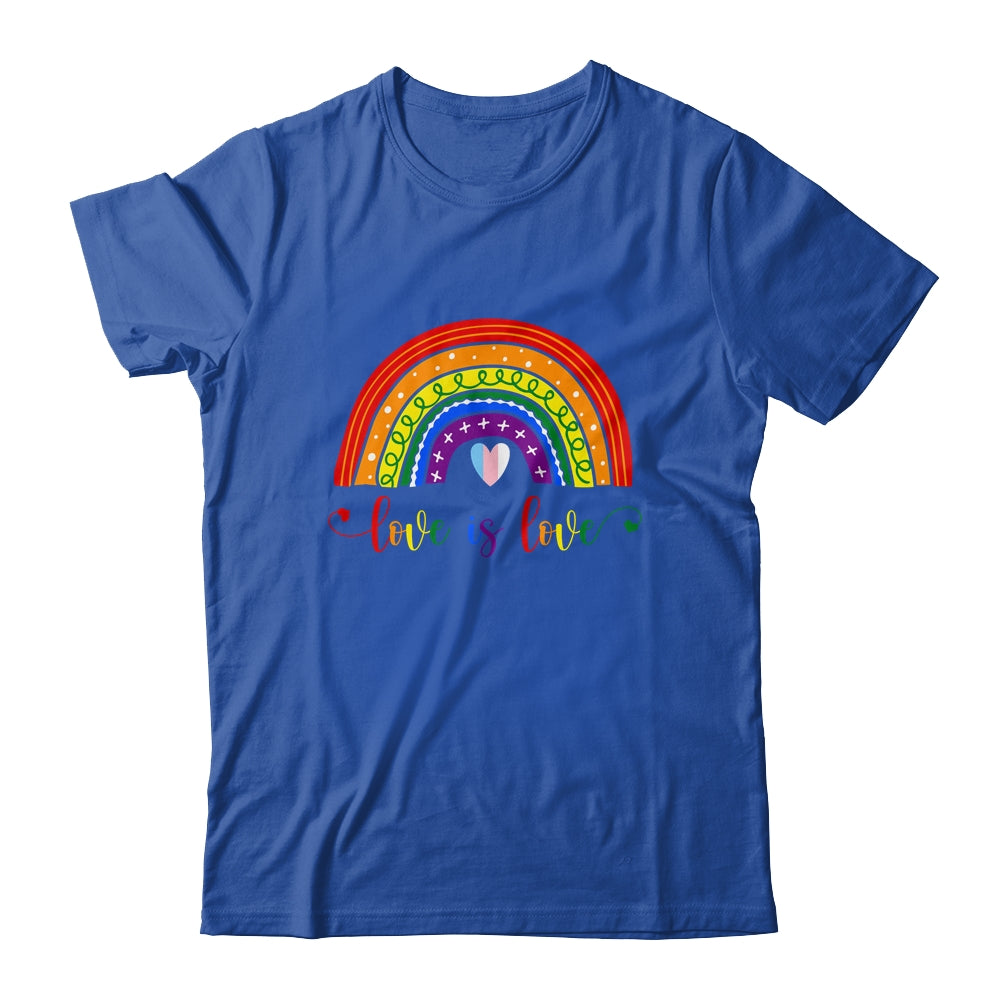 Love with rainbow flag for LGBT pride month Shirt & Tank Top | teecentury
