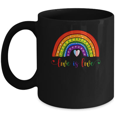 Love with rainbow flag for LGBT pride month Mug | teecentury