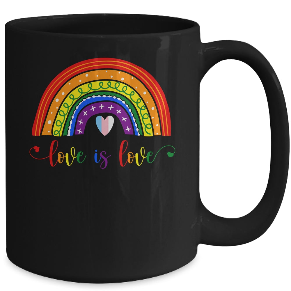 Love with rainbow flag for LGBT pride month Mug | teecentury