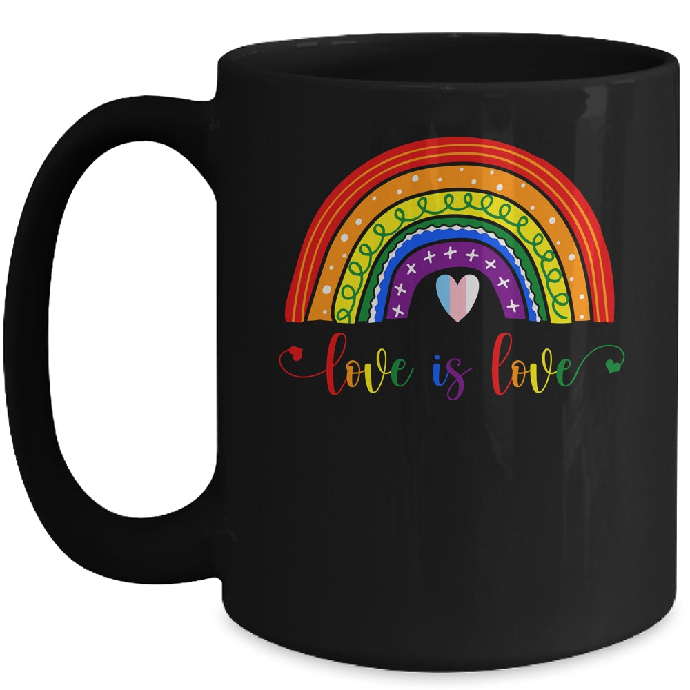 Love with rainbow flag for LGBT pride month Mug | teecentury