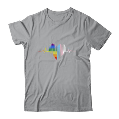 Lovely LGBT Gay Pride Heartbeat Lesbian Gay Transgender Love Shirt & Tank Top | teecentury