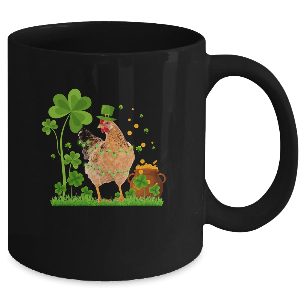 Lucky Chicken Shamrock Saint Patricks Day Irish Farmer Mug Coffee Mug | Teecentury.com