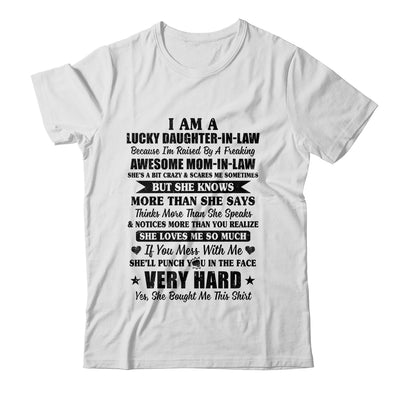 Lucky Daughter In Law Have A Freaking Awesome Mom In Law T-Shirt & Hoodie | Teecentury.com