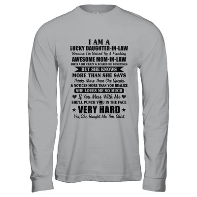 Lucky Daughter In Law Have A Freaking Awesome Mom In Law T-Shirt & Hoodie | Teecentury.com