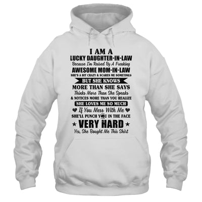 Lucky Daughter In Law Have A Freaking Awesome Mom In Law T-Shirt & Hoodie | Teecentury.com