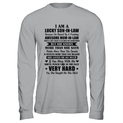 Lucky Son In Law Have A Freaking Awesome Mom In Law T-Shirt & Hoodie | Teecentury.com