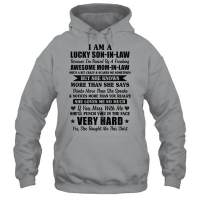 Lucky Son In Law Have A Freaking Awesome Mom In Law T-Shirt & Hoodie | Teecentury.com