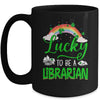 Lucky To Be A Librarian School St Patricks Day Mug | teecentury