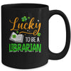 Lucky To Be A Librarian School St Patricks Day Teacher Mug | teecentury