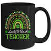 Lucky To Be A Teacher Rainbow Teacher St Patricks Day Mug Coffee Mug | Teecentury.com