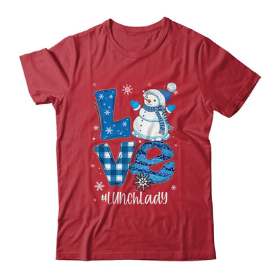 Lunch Lady Love Snowman Xmas Women Winter Season Christmas Shirt & Sweatshirt | teecentury