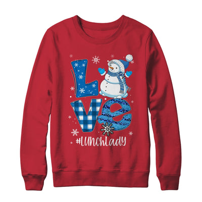 Lunch Lady Love Snowman Xmas Women Winter Season Christmas Shirt & Sweatshirt | teecentury
