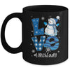 Lunch Lady Love Snowman Xmas Women Winter Season Christmas Mug | teecentury