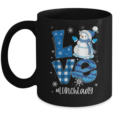 Lunch Lady Love Snowman Xmas Women Winter Season Christmas Mug | teecentury