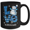 Lunch Lady Love Snowman Xmas Women Winter Season Christmas Mug | teecentury