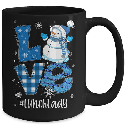 Lunch Lady Love Snowman Xmas Women Winter Season Christmas Mug | teecentury