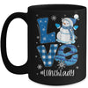 Lunch Lady Love Snowman Xmas Women Winter Season Christmas Mug | teecentury