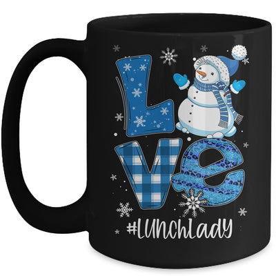 Lunch Lady Love Snowman Xmas Women Winter Season Christmas Mug | teecentury