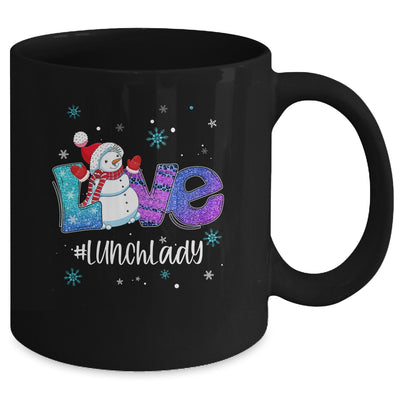 Lunch Lady School Love Snowman Winter Season Christmas Mug | teecentury