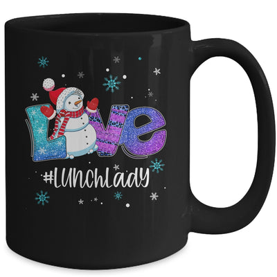 Lunch Lady School Love Snowman Winter Season Christmas Mug | teecentury