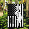 Lung Cancer Awareness America Flag White Ribbon Flag | Teecentury.com