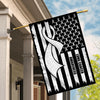 Lung Cancer Awareness America Flag White Ribbon Flag | Teecentury.com