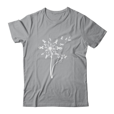 Lung Cancer Awareness Dandelion White Ribbon T-Shirt & Tank Top | Teecentury.com