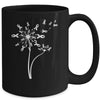 Lung Cancer Awareness Dandelion White Ribbon Mug Coffee Mug | Teecentury.com