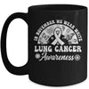 Lung Cancer Awareness In November We Wear White Groovy Mug | teecentury