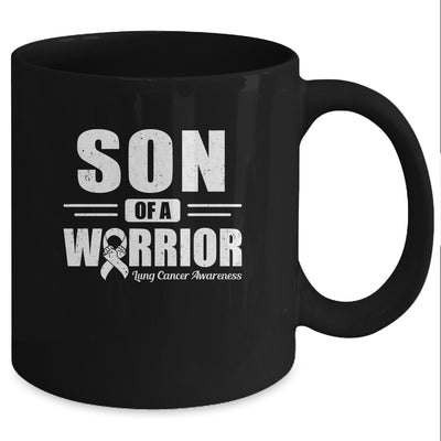 Lung Cancer Awareness Son Of Warrior Green Gift Coffee Mug | Teecentury.com