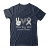 Lung Cancer Awareness Peace Love Cure Leopard T-Shirt & Hoodie | Teecentury.com