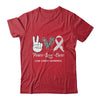 Lung Cancer Awareness Peace Love Cure Leopard T-Shirt & Hoodie | Teecentury.com