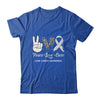 Lung Cancer Awareness Peace Love Cure Leopard T-Shirt & Hoodie | Teecentury.com