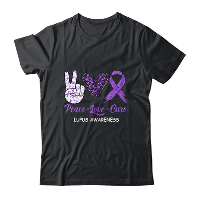 Lupus Awareness Peace Love Cure Leopard T-Shirt & Hoodie | Teecentury.com
