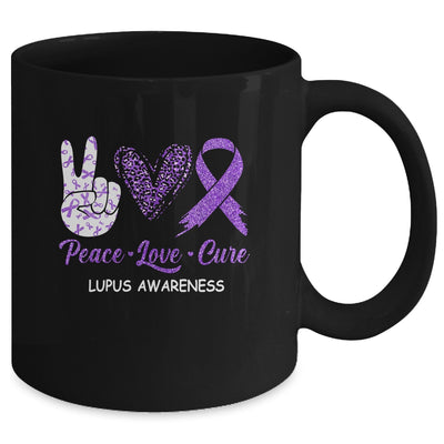 Lupus Awareness Peace Love Cure Leopard Mug Coffee Mug | Teecentury.com