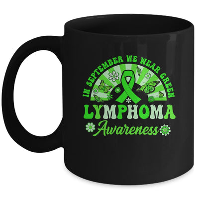 Lymphoma Awareness In September We Wear Green Groovy Mug | teecentury