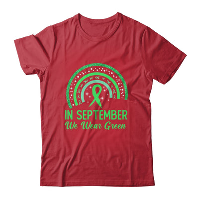 Lymphoma Awareness In September We Wear Green Rainbow Shirt & Hoodie | teecentury