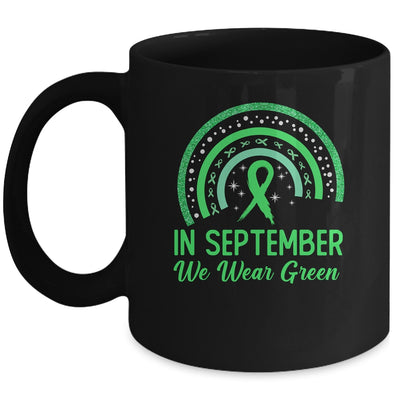 Lymphoma Awareness In September We Wear Green Rainbow Mug | teecentury