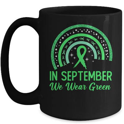 Lymphoma Awareness In September We Wear Green Rainbow Mug | teecentury