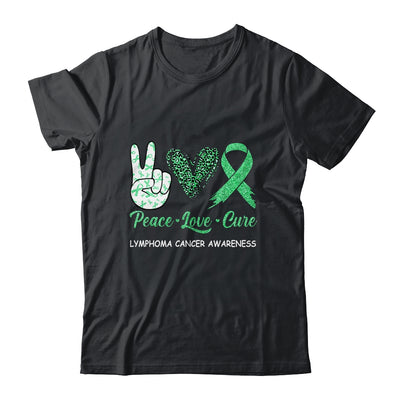 Lymphoma Cancer Awareness Peace Love Cure Leopard T-Shirt & Hoodie | Teecentury.com