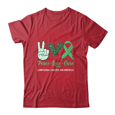 Lymphoma Cancer Awareness Peace Love Cure Leopard T-Shirt & Hoodie | Teecentury.com